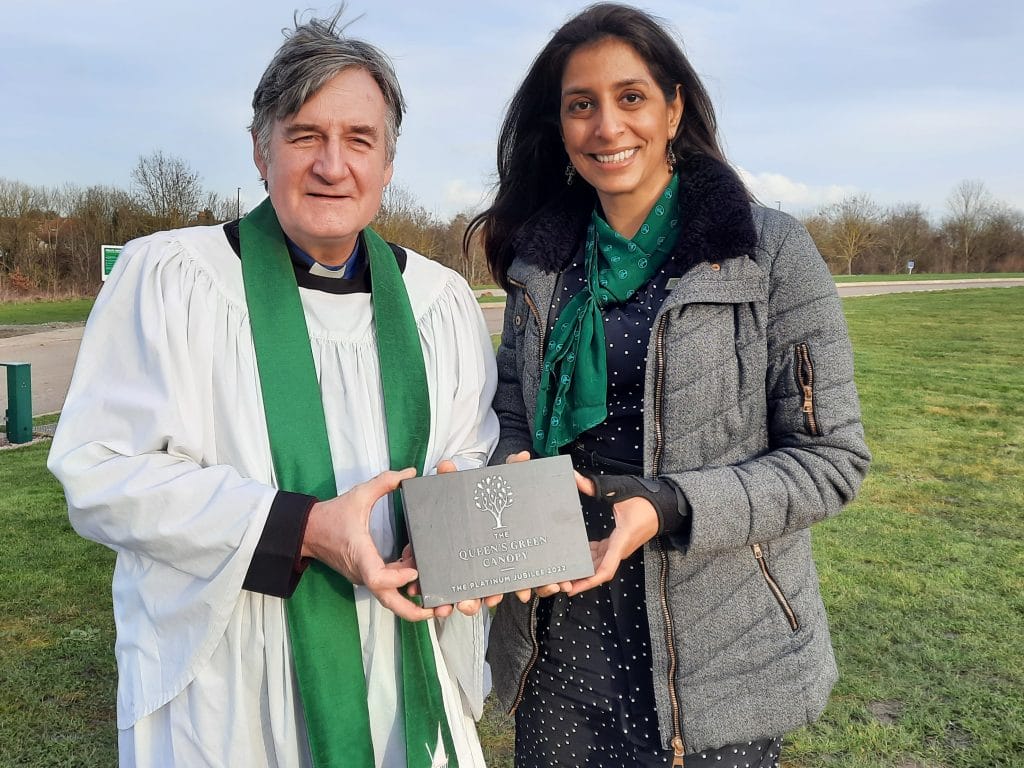 Reverend Trevor Wyatt with Sharon Solomon, former Park Manager