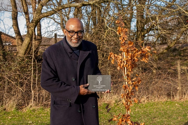 Sir Trevor Phillips following the tree planting in Epping